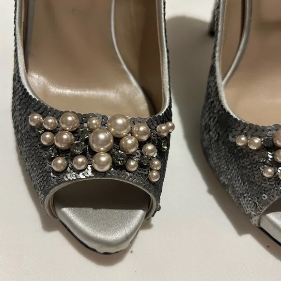 Valentino garavani sequin peep to pumps - Picture 4 of 16
